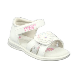 American Club Sandals Girls' flowers with a pearl xD12/20 white American Club Sandals Girls' flowers with a pearl xD12/20 white