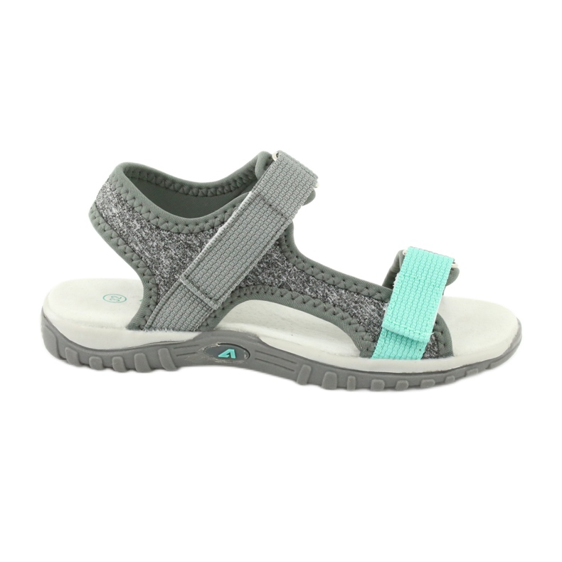 American Club RL24/20 gray sandals with a leather insert grey