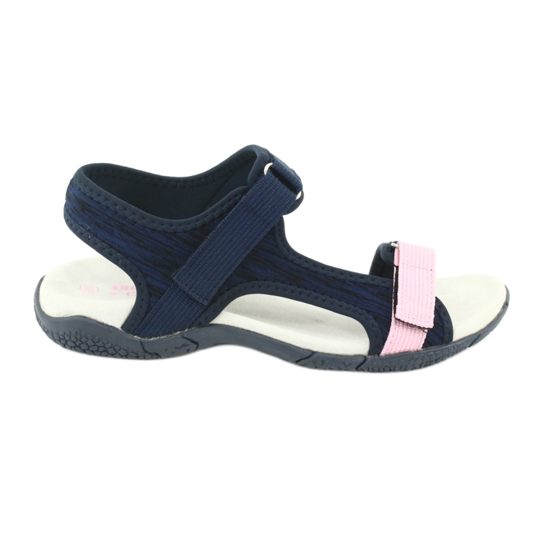 Sandals leather insert American Club RL23 / 20 navy blue pink