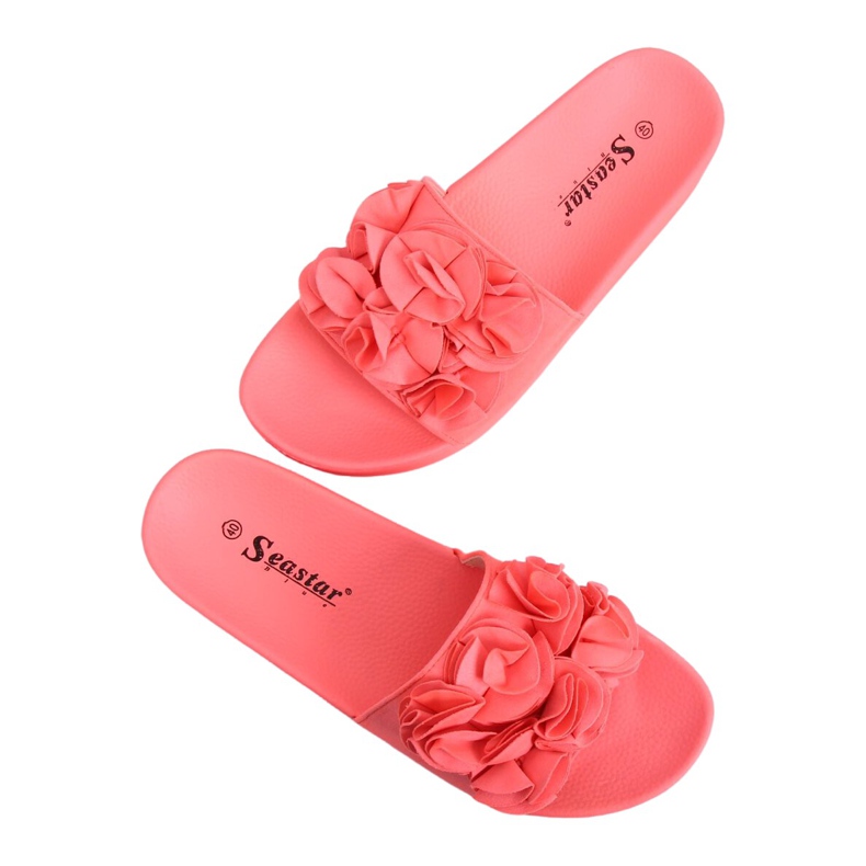 Coral CK148P Coral slippers on a high sole pink