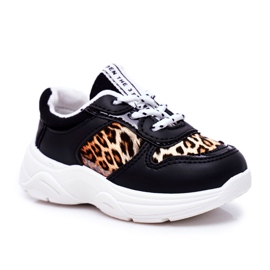 FRROCK Black Penny Leopard Print Children's Sport Shoes white FRROCK Black Penny Leopard Print Children's Sport Shoes white