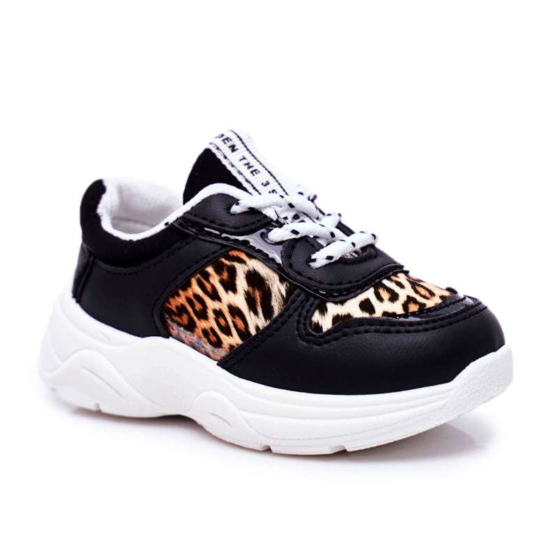 FRROCK Black Penny Leopard Print Children's Sport Shoes white