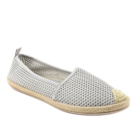 Gray sneakers with lace JX55P grey