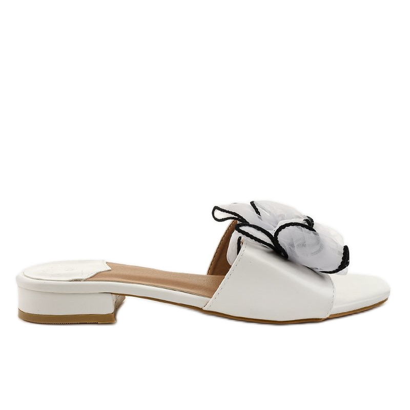 white high heel flip flops