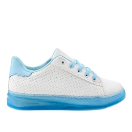 White sneakers H-33 sneakers blue