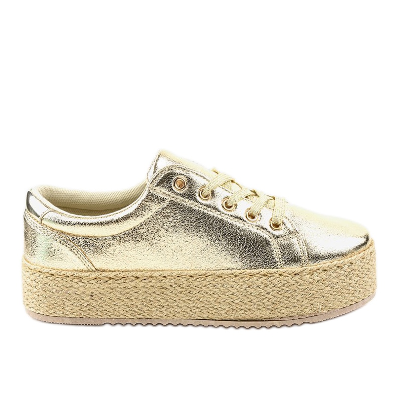Gold laced espadrilles 6220 golden