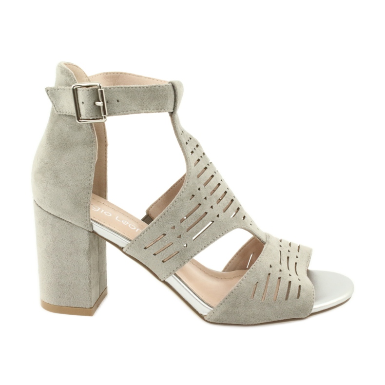 Sergio Leone SK903 suede uppers sandals grey