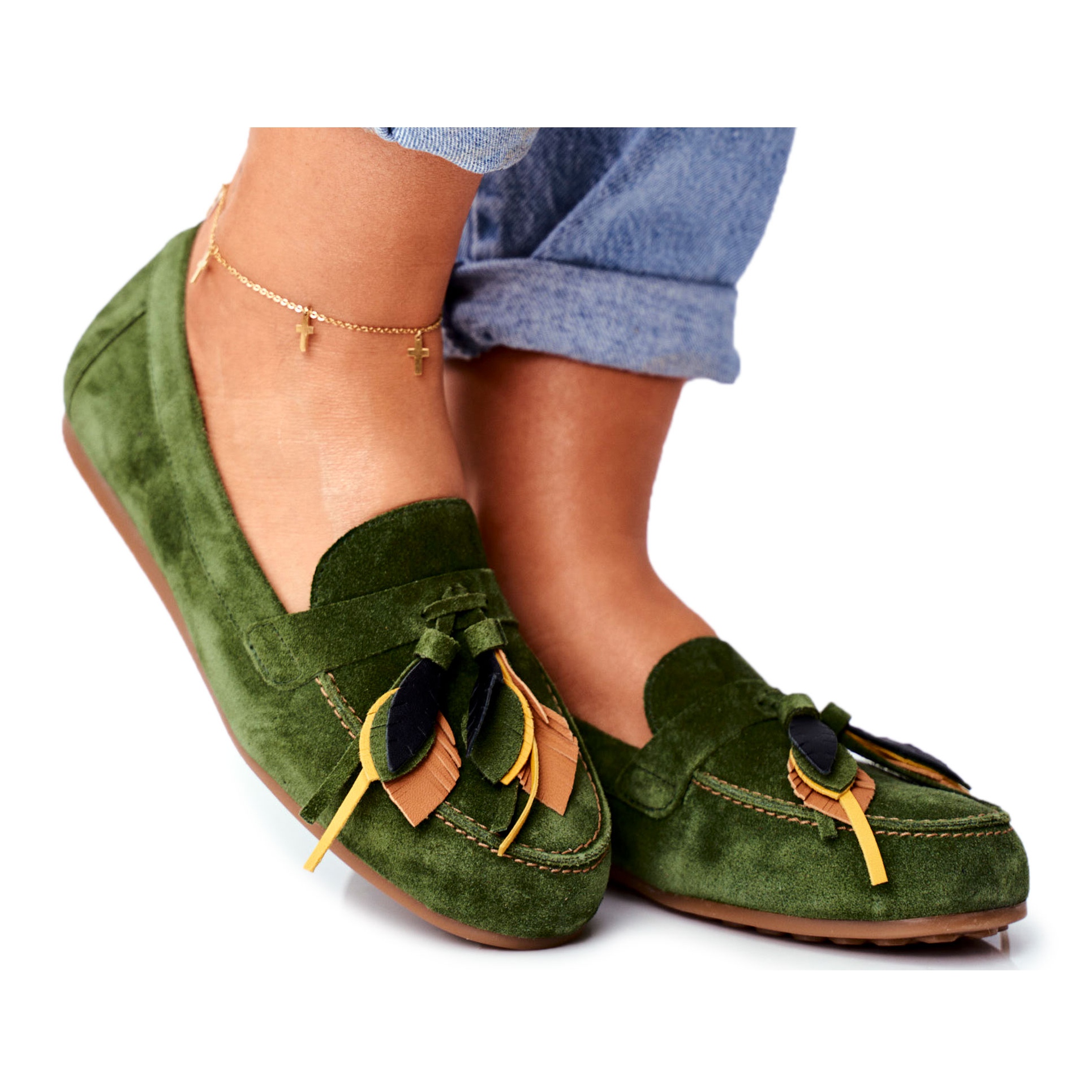 Moccasins Leather Green 04494-09 / 00 