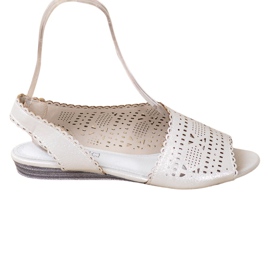 Goodin Shiny Silver Sandals grey