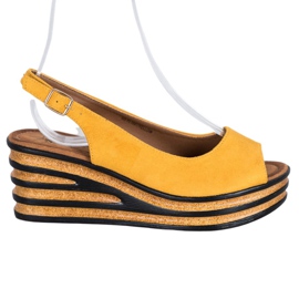 Goodin Light Suede Sandals yellow