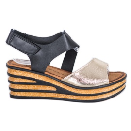 Goodin Fashionable Sandals With Velcro black yellow