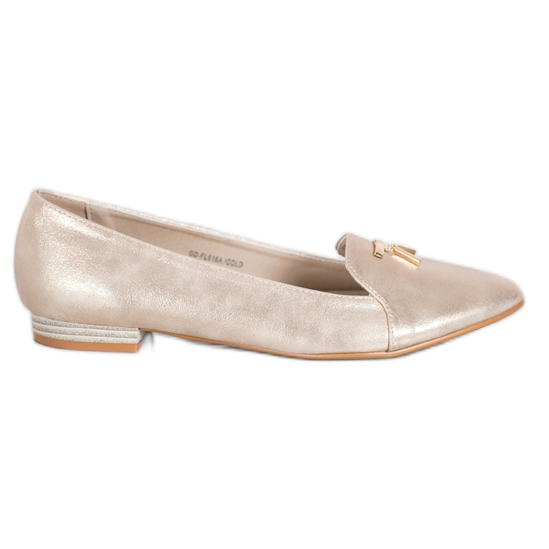 Goodin Shiny golden ballerinas