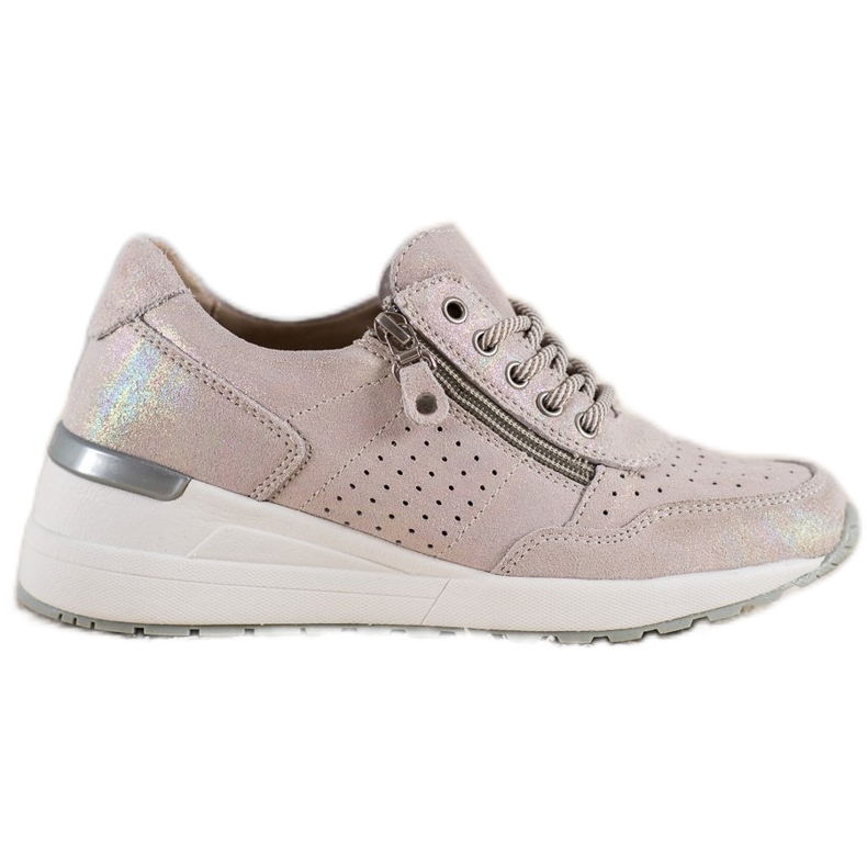 Leather Sneakers With VINCEZA Zipper brown