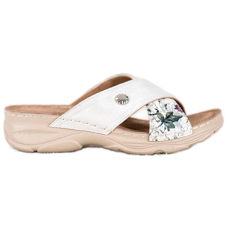 Slippers on the VINCEZA platform white