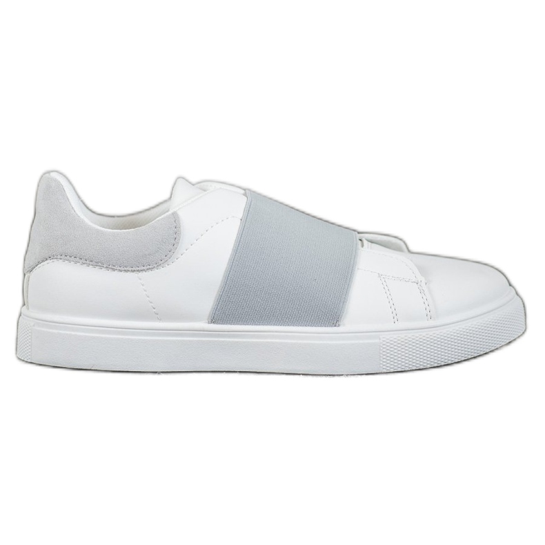 SHELOVET Slip-on shoes with an elastic band white grey