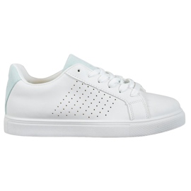 SHELOVET White Shoes With Suede Inserts