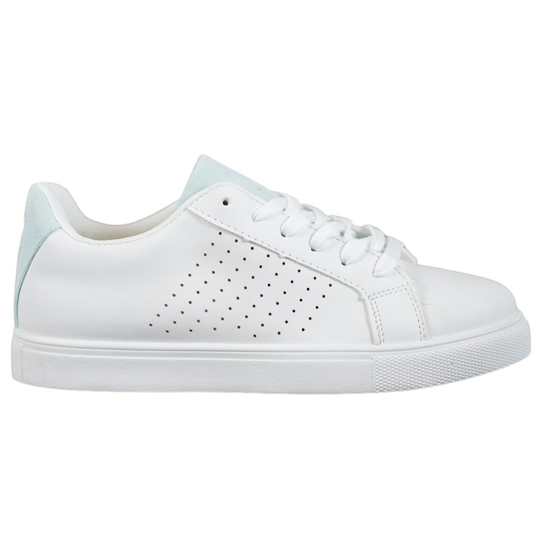 SHELOVET White Shoes With Suede Inserts
