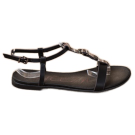 Sandals With A Decorative VINCEZA Belt black