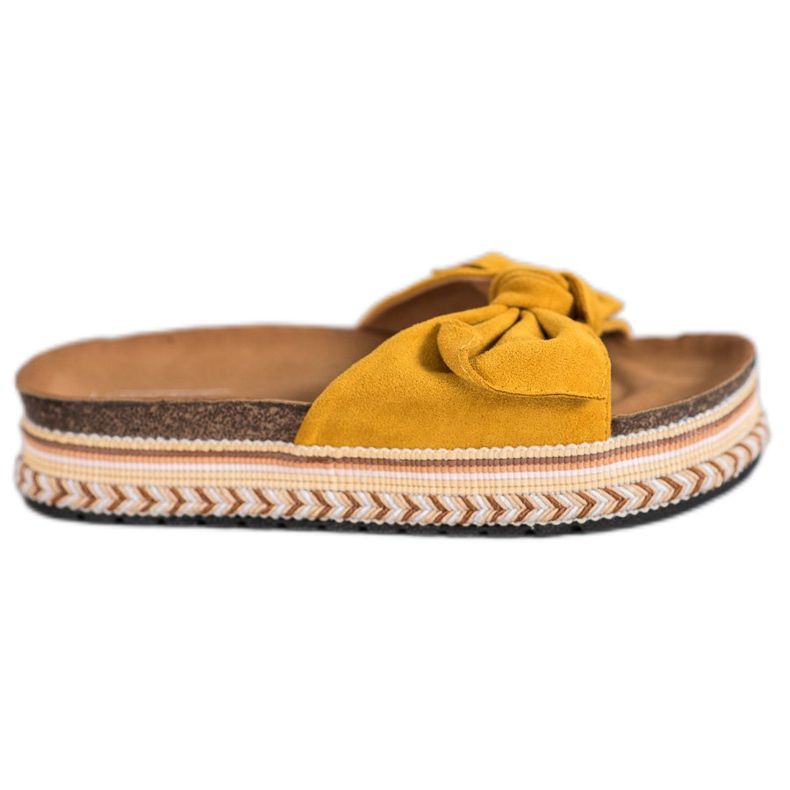 SHELOVET Fashionable Slippers On The Platform yellow