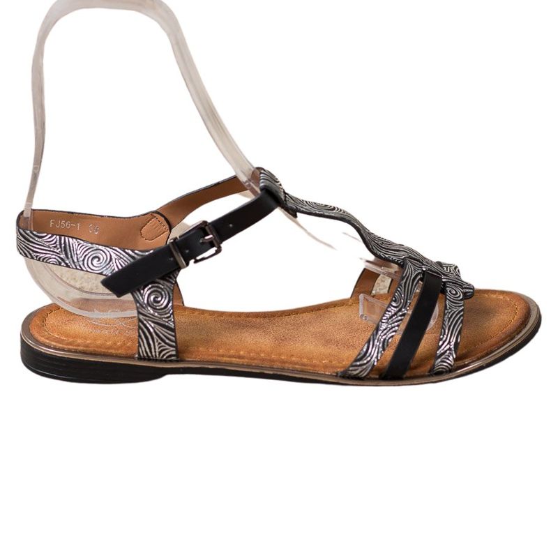 Small Swan Elegant sandals black grey