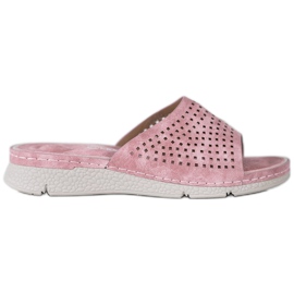 SHELOVET Light Openwork Slippers pink