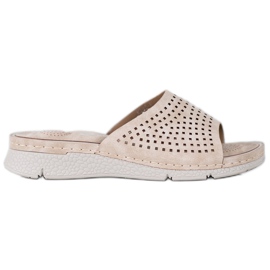 SHELOVET Light Openwork Slippers brown
