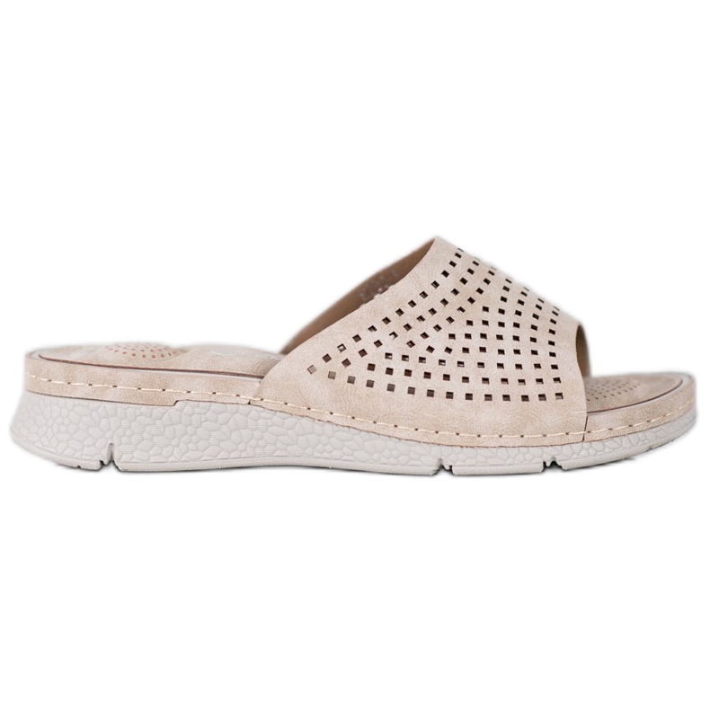 SHELOVET Light Openwork Slippers brown