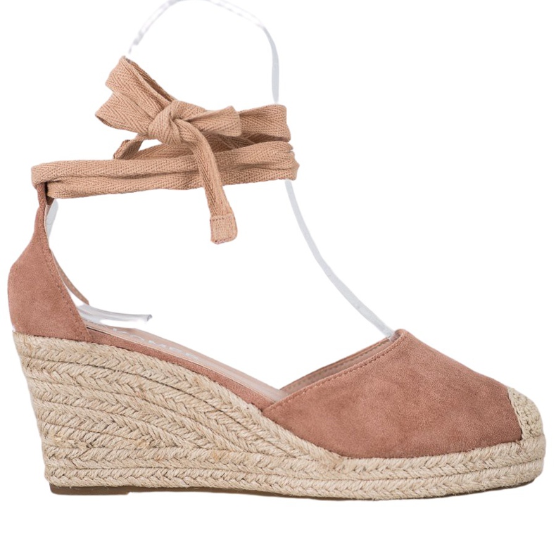 SHELOVET Wedge Espadrilles pink