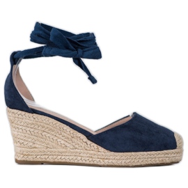 SHELOVET Wedge Espadrilles blue