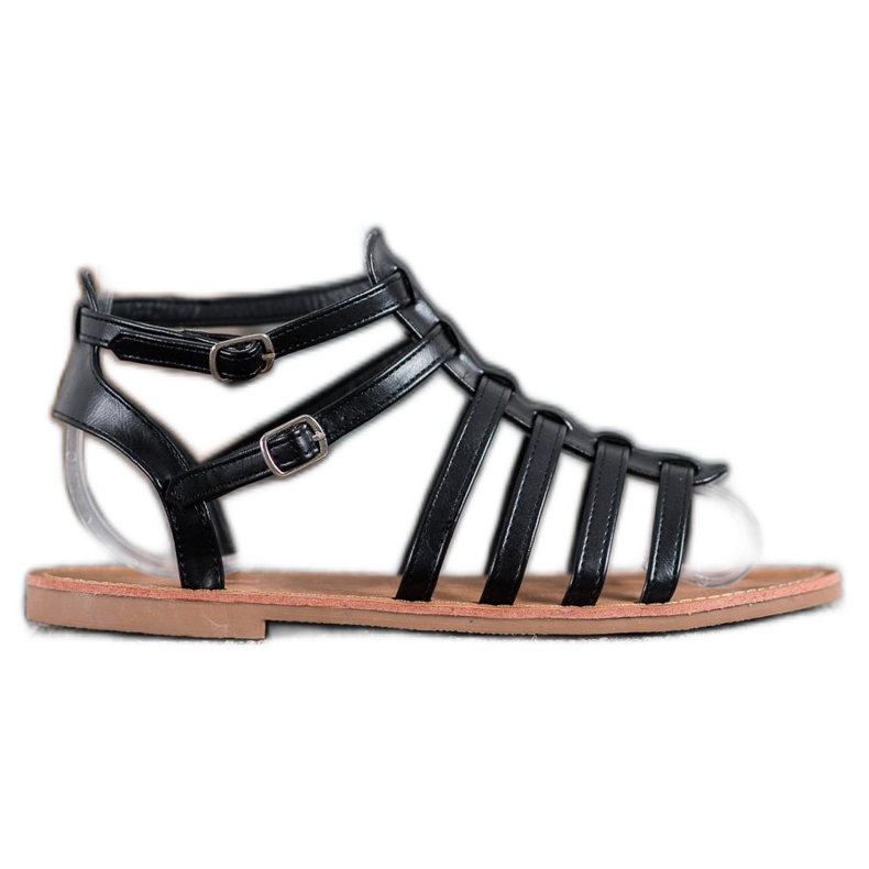 SHELOVET Black Roman Sandals