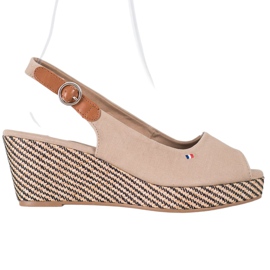 SHELOVET Classic Wedge Sandals beige SHELOVET Classic Wedge Sandals beige