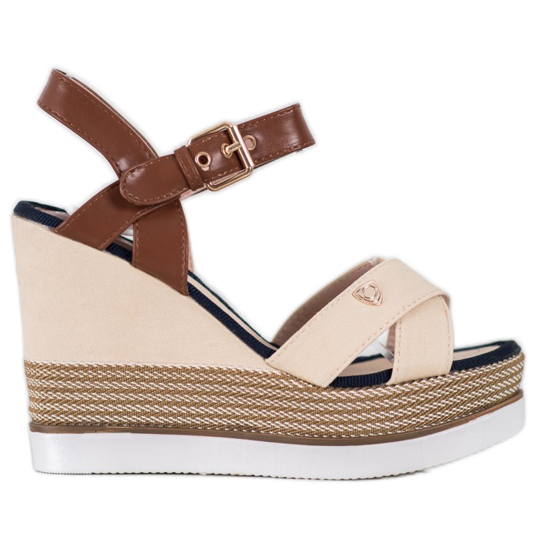 SHELOVET Wedge Sandals brown