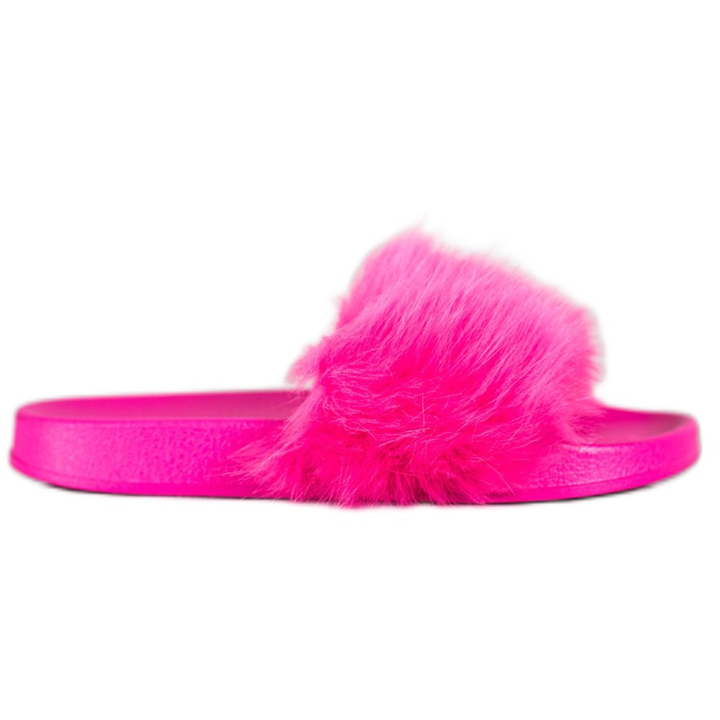 SHELOVET Rubber Slippers With Fur pink SHELOVET Rubber Slippers With Fur pink