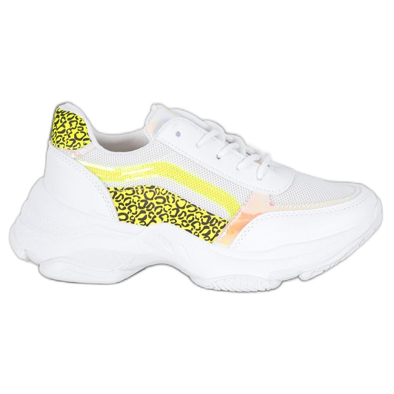 Marquiz Sneakers with neon inserts white multicolored