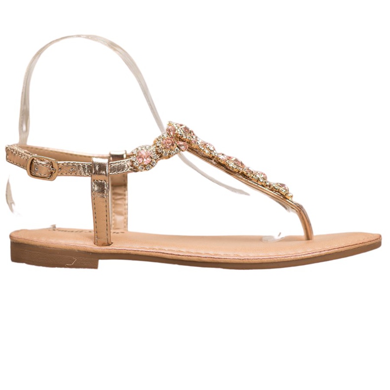 Small Swan Flip-flops Sandals With Cubic Zirconia yellow