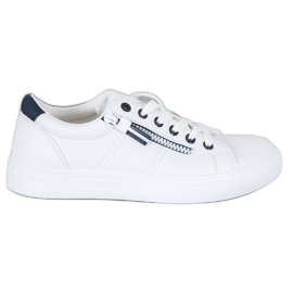 SHELOVET White Sneakers With A Zipper