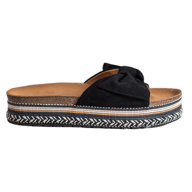 SHELOVET Fashionable Slippers On The Platform black