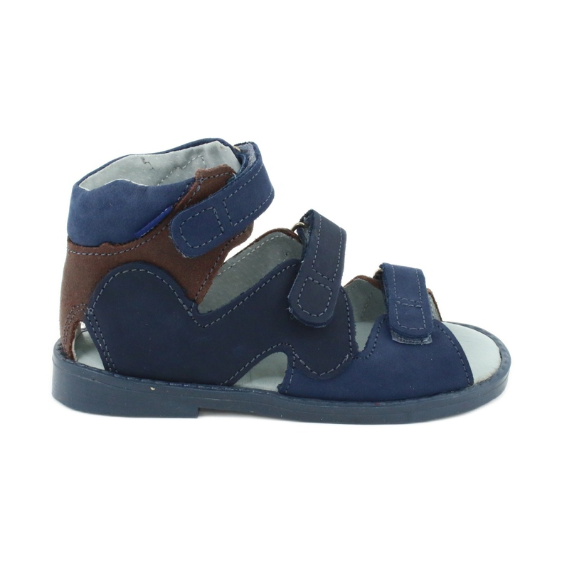 Mazurek 291 high preventive sandals, navy blue and brown