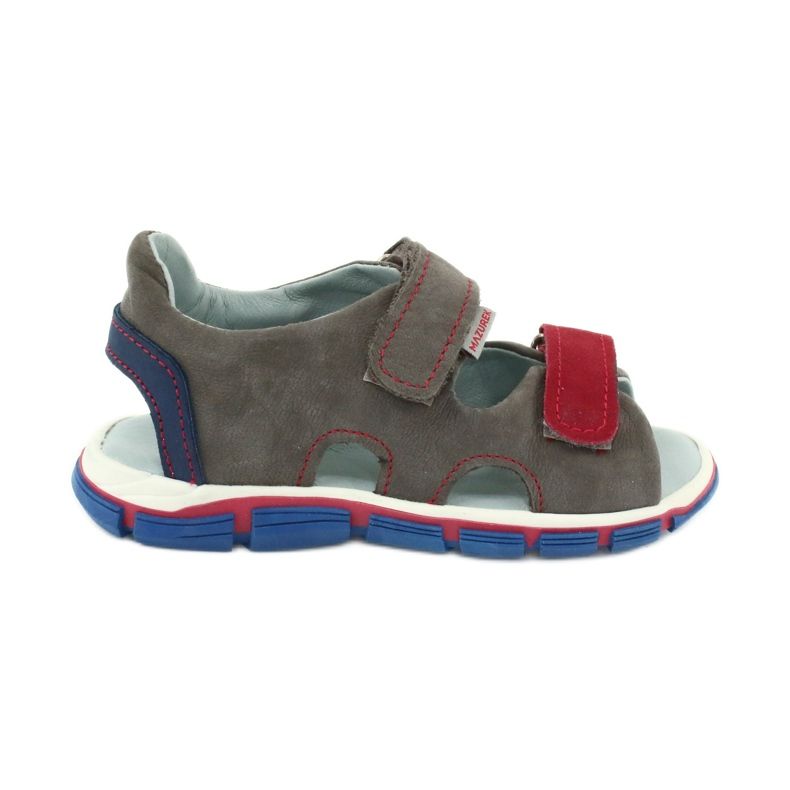 Mazurek Leather boys with gray-red leather sandals 314 Mazurek Leather boys with gray-red leather sandals 314