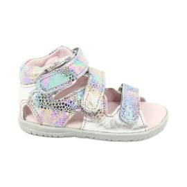 High preventive sandals Mazurek 291 silver grey