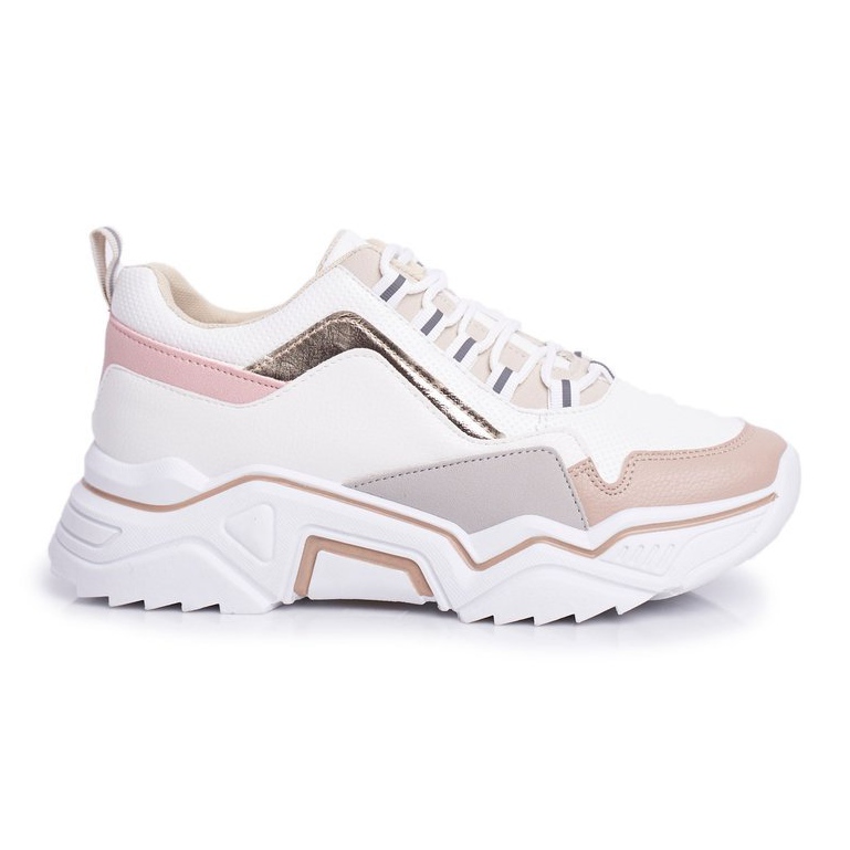 Women's sports shoes white and beige Rollen brown Women's sports shoes white and beige Rollen brown