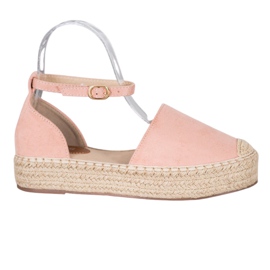 SHELOVET Espadrilles With Buckle pink