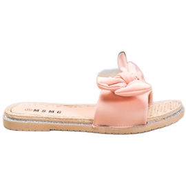 SHELOVET Stylish Light Pink Slippers