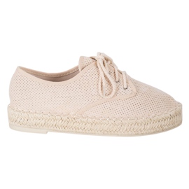 SHELOVET Suede Espadrilles brown