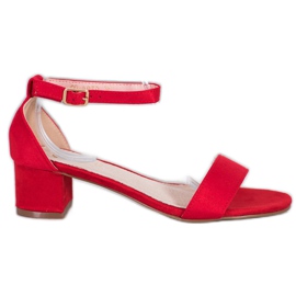 Small Swan Red Sandals On A Bar