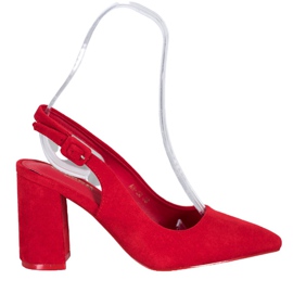 Comer Classic Pumps With An Open Heel red