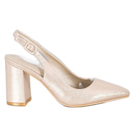 Comer Classic Pumps With An Open Heel golden