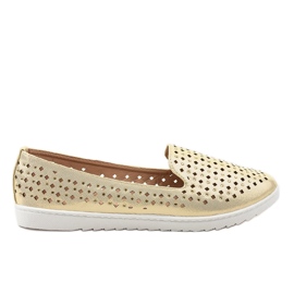 Gold openwork sneakers DY-08 golden