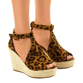 Leopard wedge sandals espadrilles 108-11 multicolored Leopard wedge sandals espadrilles 108-11 multicolored