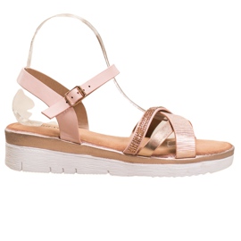 Small Swan Comfortable Sandals With Cubic Zirconia yellow Small Swan Comfortable Sandals With Cubic Zirconia yellow